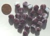 25 11x9mm Purple and White Nuggets